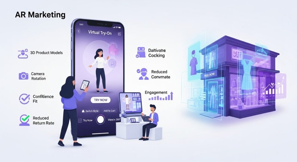 Augmented Reality (AR) Marketing Virtual Try-Ons for Small Retailers