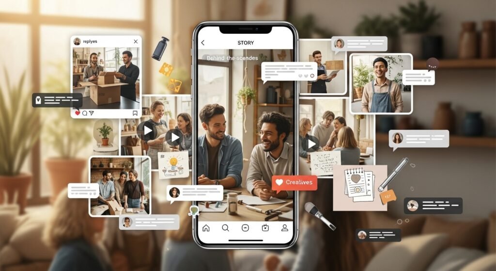 Behind-the-Scenes Content Humanizing Small Brands on Social Media