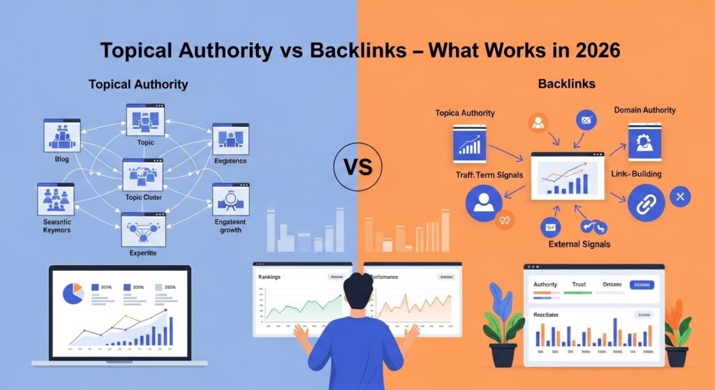 Topical Authority vs Backlinks- What Works in 2026