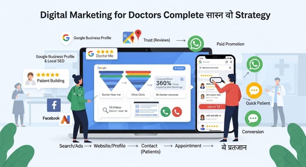 Digital Marketing for Doctors in India Complete मरीज लाने की Strategy