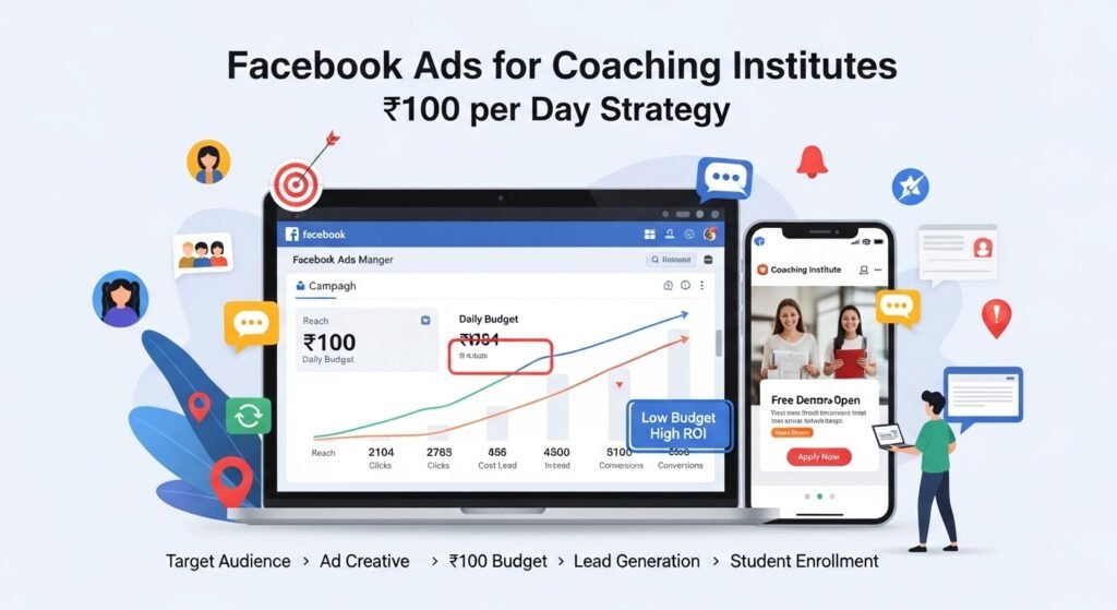 Facebook Ads for Coaching Institutes ₹100 per Day Strategy