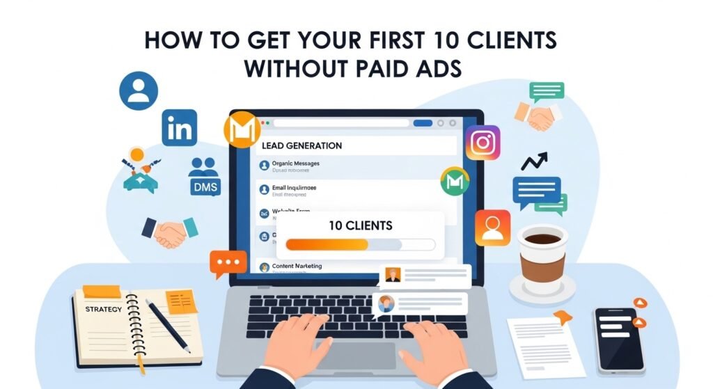 How to Get Your First 10 Clients Without Paid Ads