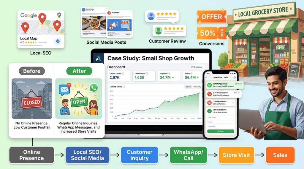 Case Study Small Shop ko Online Leads kaise mile