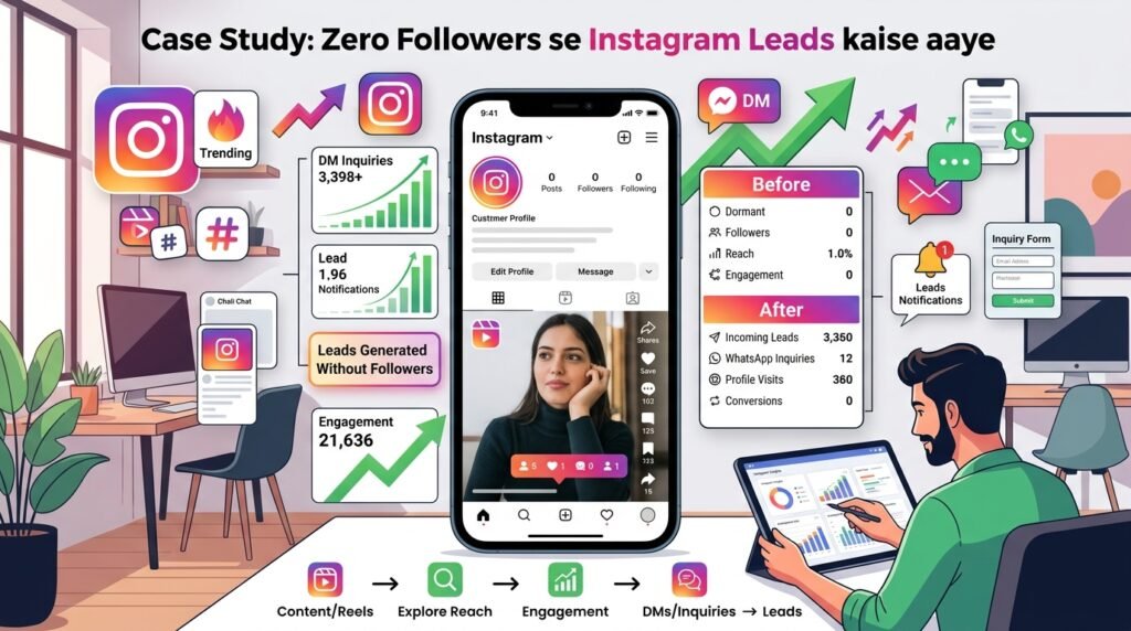 Case Study Zero Followers se Instagram Leads kaise aaye