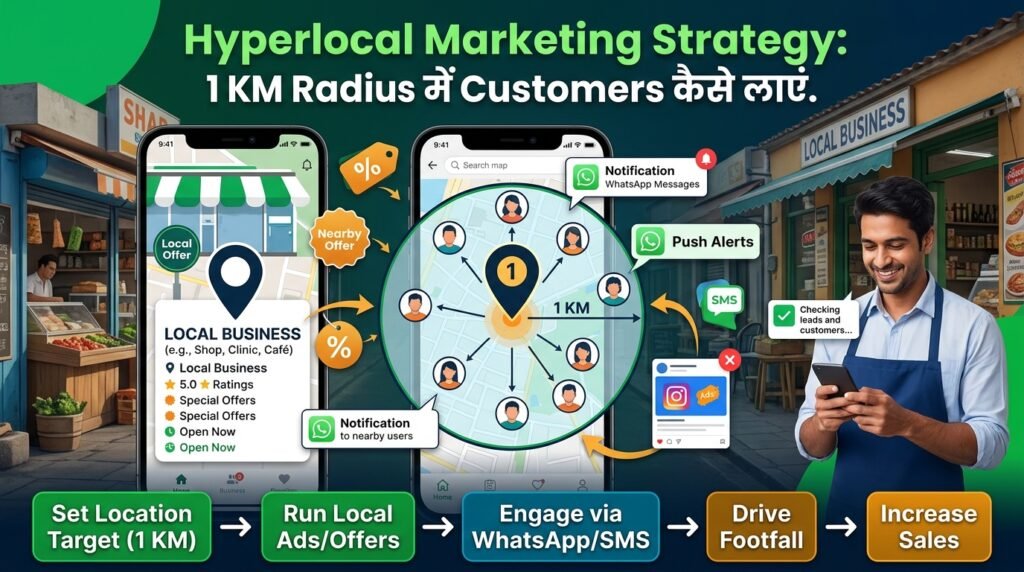 Hyperlocal Marketing Strategy 1 KM Radius में Customers कैसे लाएं