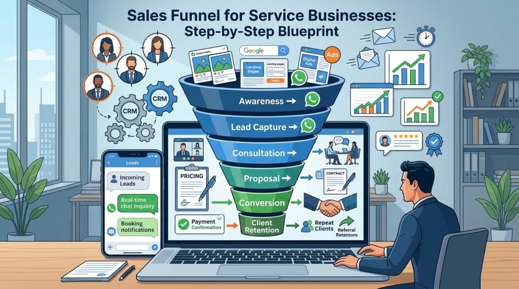 Sales Funnel for Service Businesses Step-by-Step Blueprint