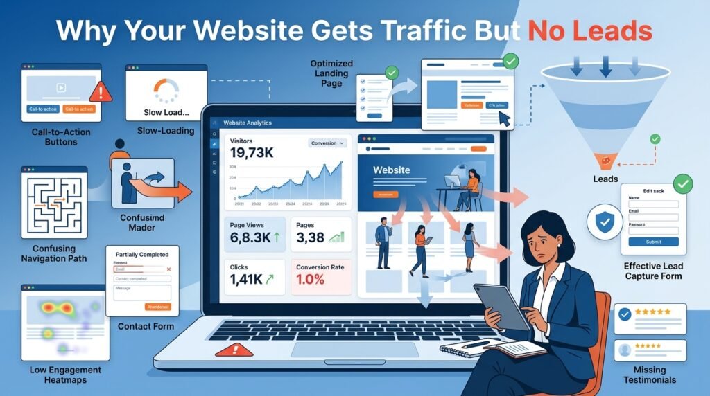 Why Your Website Gets Traffic But No Leads