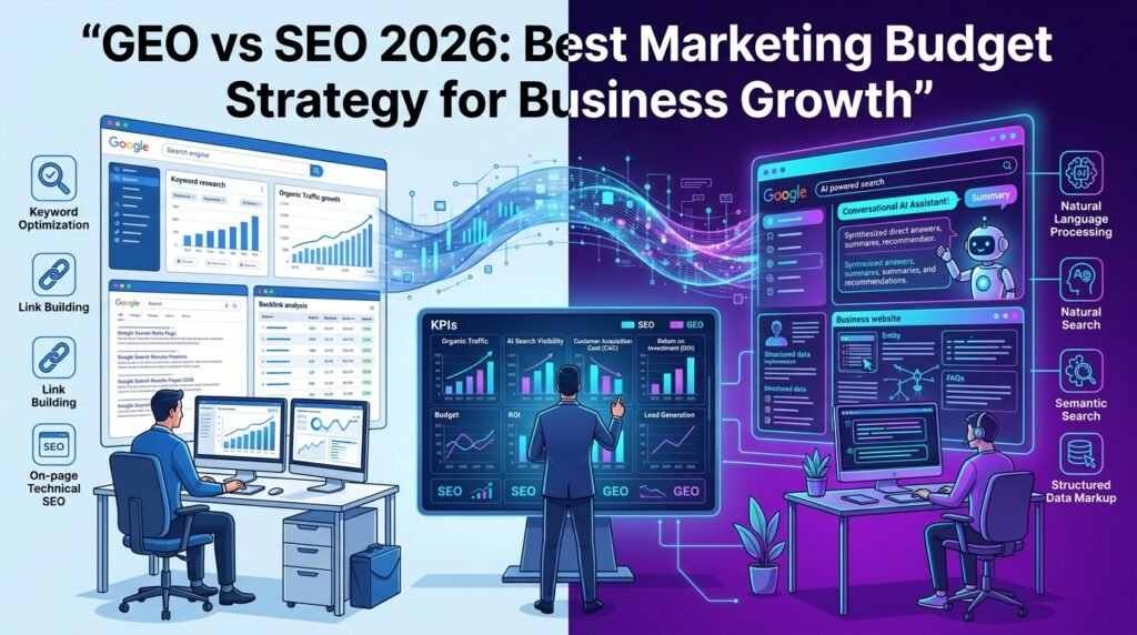 GEO vs SEO 2026: Best Marketing Budget Strategy for Business Growth